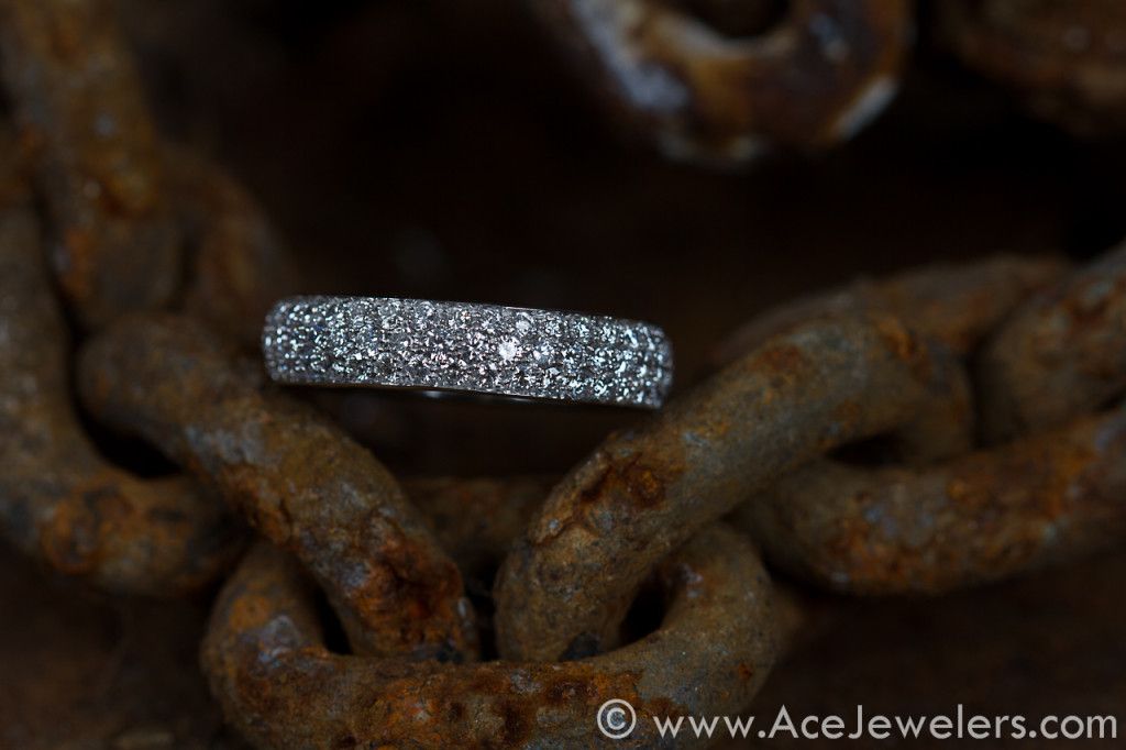 Ace Eternity Pave Ring Platinum