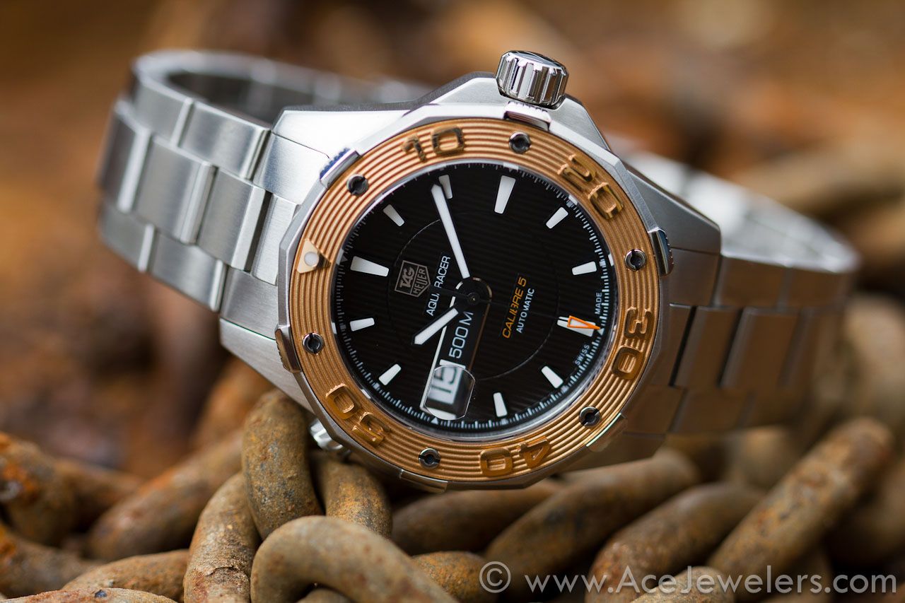 Tag heuer aquaracer calibre 5 rose gold sales