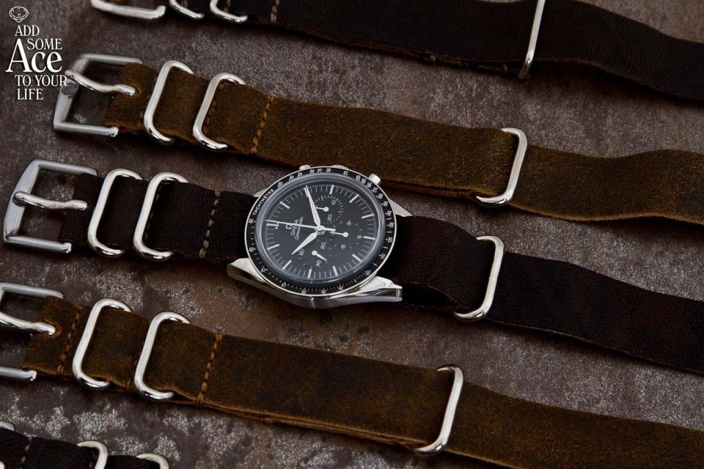 Omega Speedmaster First Omega in Space 311.32.40.30.01.001 / DStrap Leather NATO