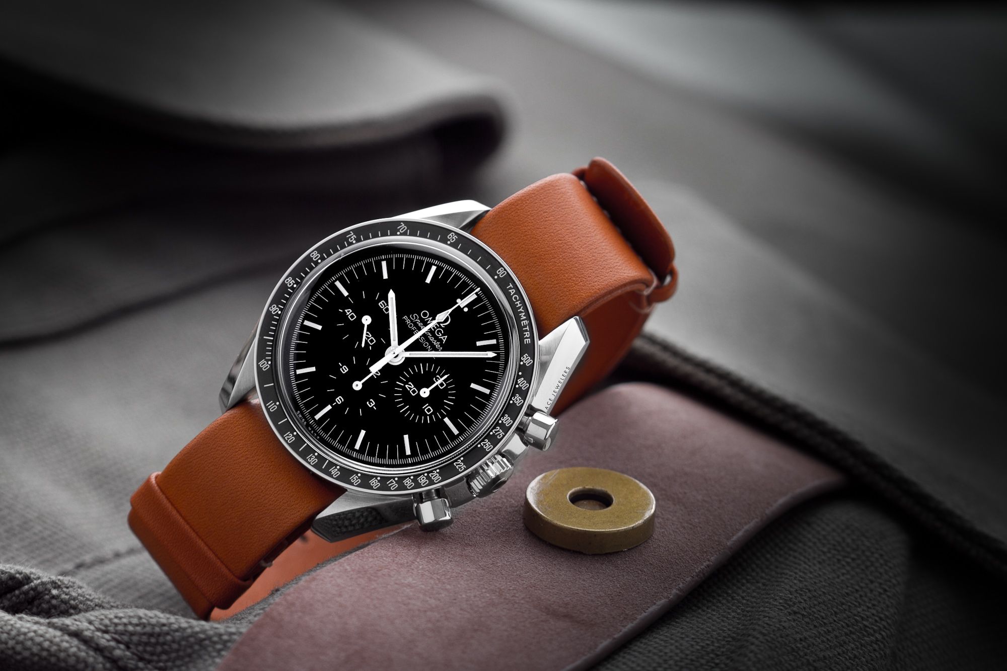 omega leather watch price