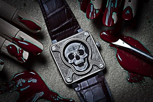 600 Ace Jewelers Bell Ross BR Skull Tattoo Halloween Creepy mid-1