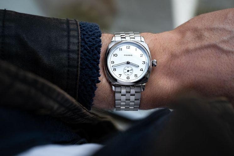 Beaufort c38 イギリス製　セージ　クラシックフィット Fears Brunswick 38 - Polar White – Fears Watch Company Limited