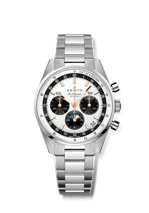Zenith Chronomaster Original Triple Calendar Stainless Steel Silver Bracelet 03.3400.3610 38.M3200