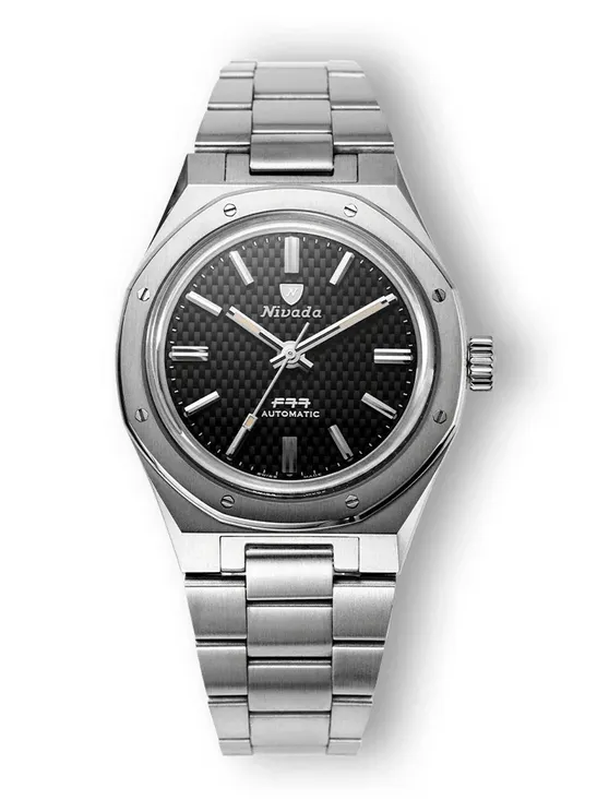 Nivada Grenchen F77 Black No Date