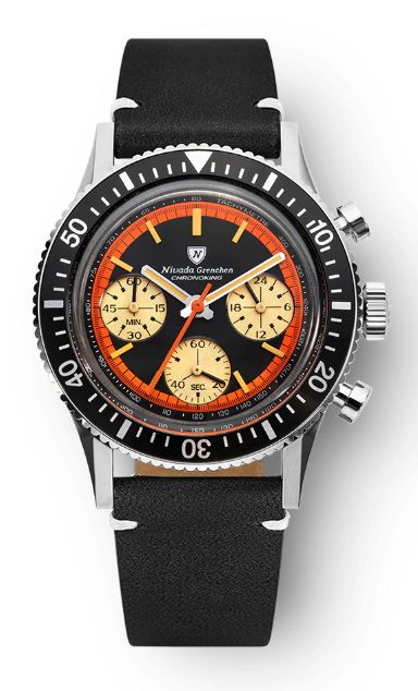 Nivada Grenchen Chronoking “Paul Newman” Orange