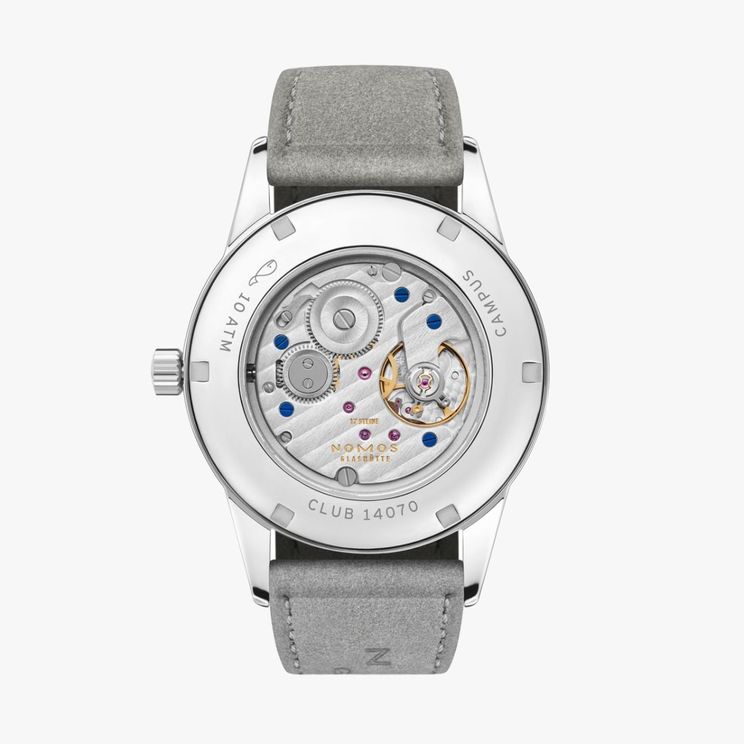 Nomos Club Campus 38 Endless Blue See-Through Case Back