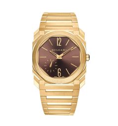 Bvlgari Octo Finissimo S Automatic Yellow Gold / Brown