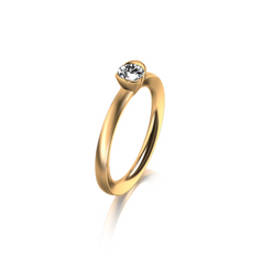 Meister Bezel Set Engagement Ring / 0.26ct / Yellow Gold