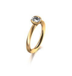 Meister Bezel Set Engagement Ring / 0.50ct / Yellow Gold