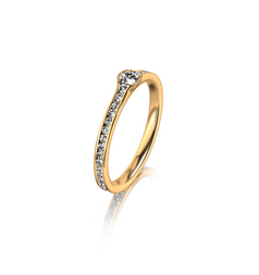 Meister Channel Set Engagement Ring / Yellow Gold