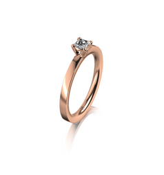Meister Four-Prong Engagement Ring / 0.22ct / Red Gold