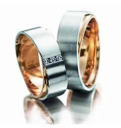 Meister Phantastics Wedding Rings White Gold & Red Gold