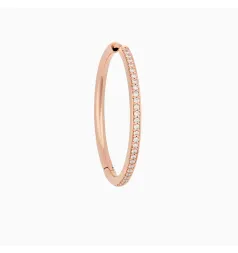 Bron Lux Single Pave Hoop 30mm / Rose Gold
