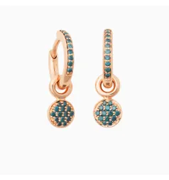 Bron Joy Huggie Earrings / Blue Diamonds
