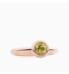 Bron Sushi Grossular Garnet Ring / Rose Gold