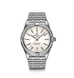 Breitling Chronomat 32 Stainless Steel / Silver - Diamond / Rouleaux