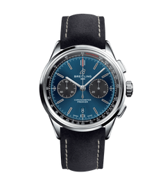 Breitling Premier B01 Chronograph 42 Stainless Steel / Blue / Nubuck Anthracite / Tang