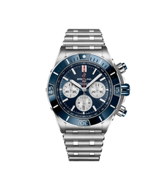 Breitling Super Chronomat B01 44 Stainless Steel / Blue / Rouleaux