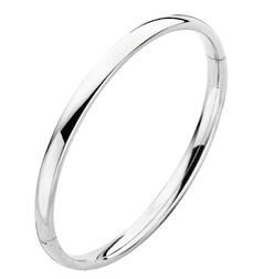 Ace Fine Jewelry White Gold Bangle 6mm (Oval)