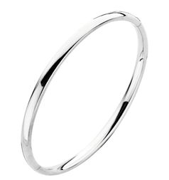 Ace Fine Jewelry White Gold Bangle 5mm (Oval)
