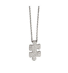 Akillis Puzzle XS Necklace / White Gold