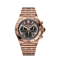 Breitling Chronomat B01 42 Red Gold / Anthracite / Rouleaux
