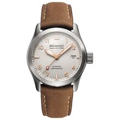Bremont Solo-37 White-Rose Gold / Leather