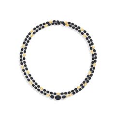 Nanis Dancing Mystery Black IVY Necklace / Yellow Gold