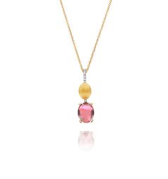 Nanis Dancing Pink Tourmalines Necklace / Yellow Gold