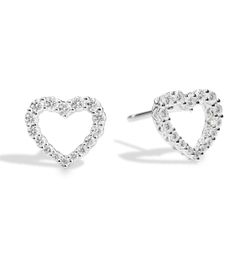 Recarlo Anniversary Diamond Heart Earrings