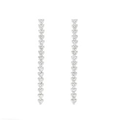 Recarlo Anniversary Love Diamond Drop Earrings 5cm