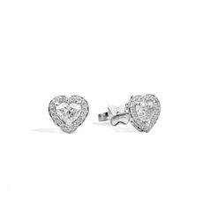 Recarlo Anniversary Love Diamond Heart Ear Studs 0.46ct