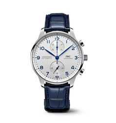 IWC Portugieser Chronograph Stainless Steel / Silver - Blue