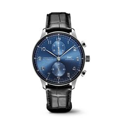 IWC Portugieser Chronograph Stainless Steel / Blue