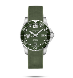 Longines HydroConquest 41 Automatic Green / Rubber