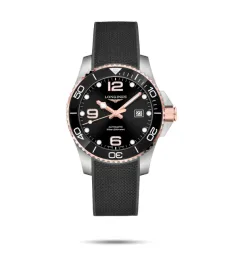 Longines HydroConquest 43 Automatic Stainless Steel - Pink Gold / Black / Rubber