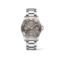 Longines HydroConquest 39 Automatic Stainless Steel - Pink Gold / Grey