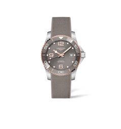 Longines HydroConquest 39 Automatic Stainless Steel - Pink Gold / Grey / Rubber