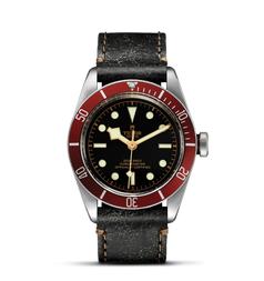 Tudor Black Bay Red / Aged Leather