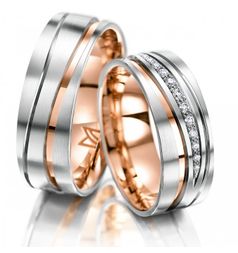 Meister Phantastics Wedding Rings White Gold & Red Gold