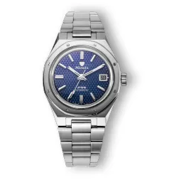Nivada Grenchen F77 Blue Date