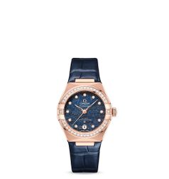 Omega Constellation Master Chronometer 29mm Sedna Gold - Diamond / Blue Aventurine