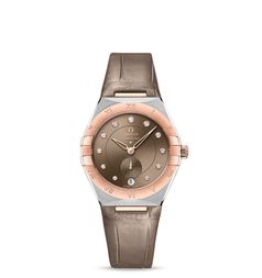Omega Constellation Master Chronometer Small Seconds 34 Stainless Steel / Sedna Brown