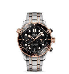 Omega Seamaster Diver 300M Chronograph Omega Co-Axial Master Chronometer Stainless Steel / Sedna Gold / Black / Bracelet