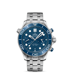 Omega Seamaster Diver 300M Chronograph Omega Co-Axial Master Chronometer Stainless Steel / Blue / Bracelet