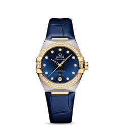 Omega Constellation Master Chronometer 36 Steel / Yellow Gold / Diamond / Blue