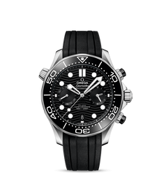 Omega Seamaster Diver 300M Chronograph Omega Co-Axial Master Chronometer Stainless Steel / Black / Rubber