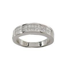 Ace Invisible Princess Ring White Gold