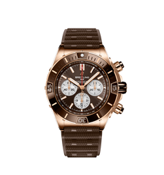 Breitling Super Chronomat B01 44 Red Gold / Brown / Rubber Rouleaux
