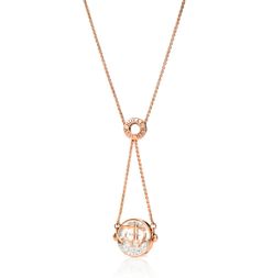 Royal Asscher Stars Aurora Small Necklace / Rose Gold